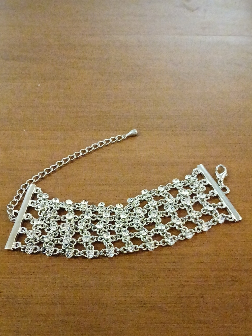 Silver Multi-Row Chain Link Bracelet - Women's Fashion Jewelry